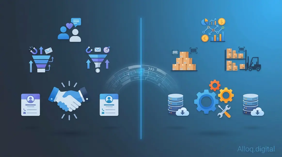 ERP vs. CRM: Der ultimative Vergleich für Firmen 2026